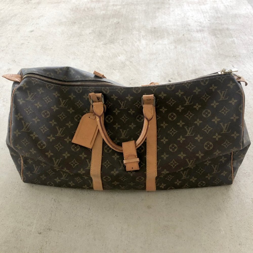 Louis Vuitton Duffle Keepall 55 Brown Monogram Can
